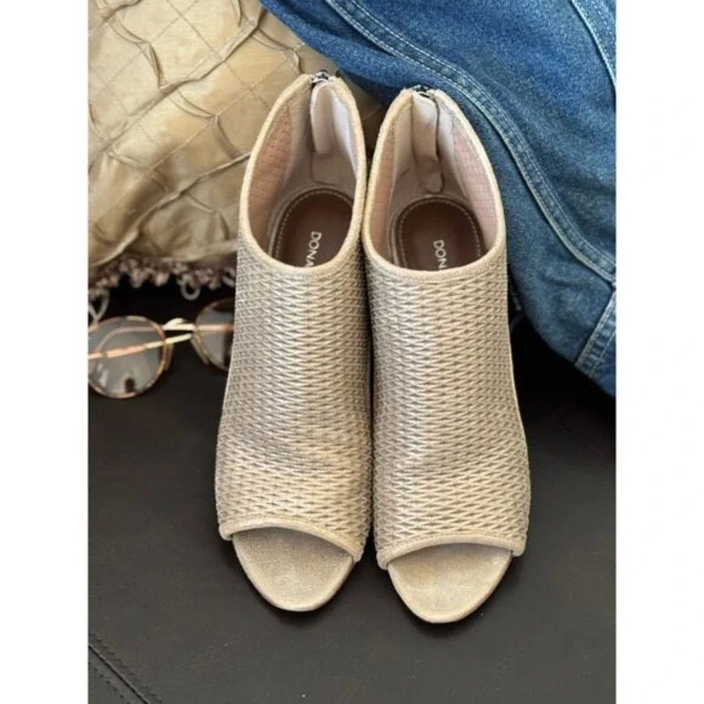 Donald J Pliner Metallic Woven Peep Toe 4